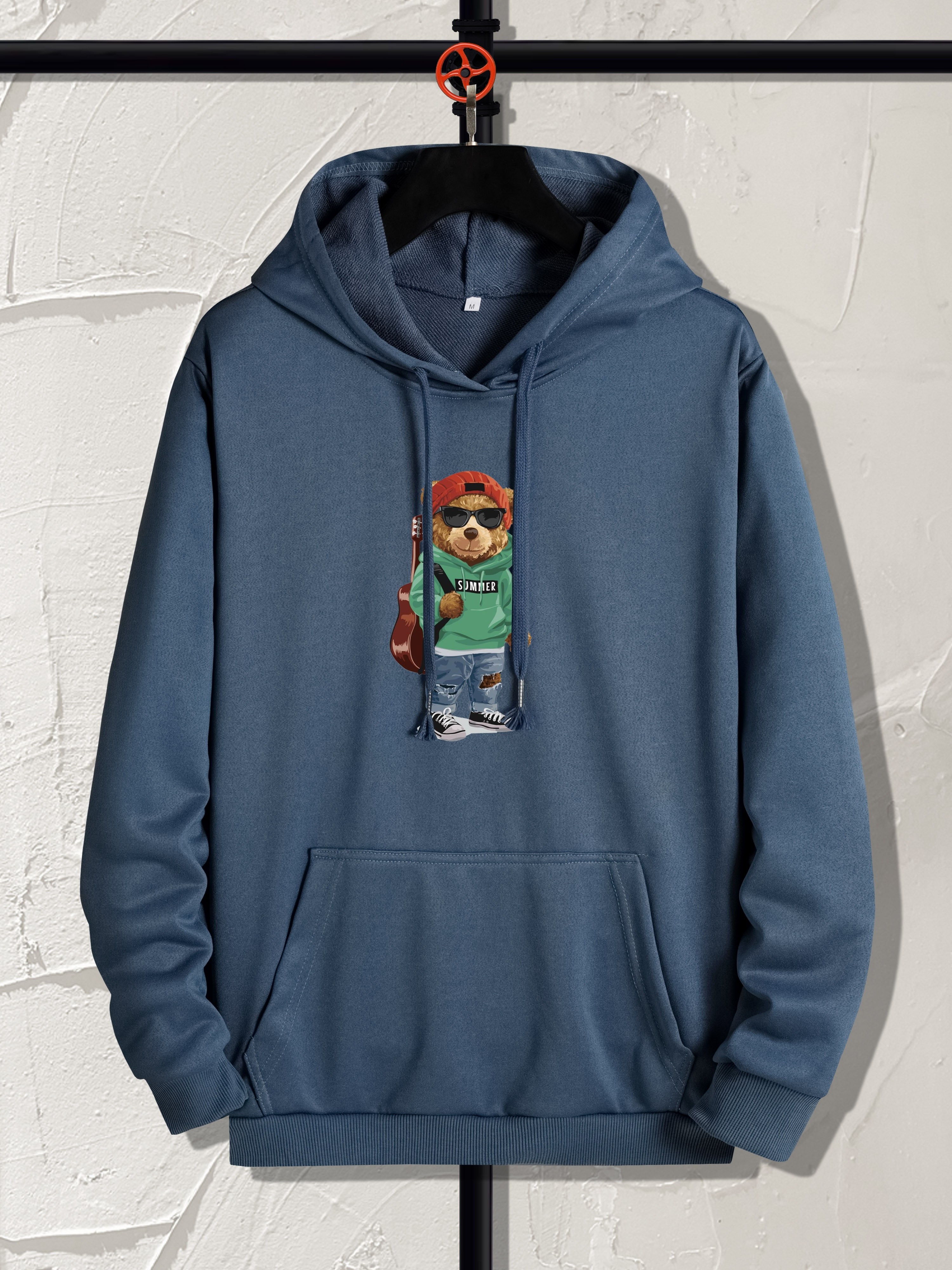 Polo Ralph Lauren - Teddy Bear-print Pullover Hoodie - Men - Cotton/Polyester - S - Blue