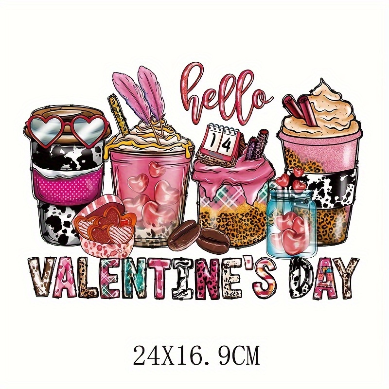 Valentine's Day Iron On Stickers Heart Iron On - Temu