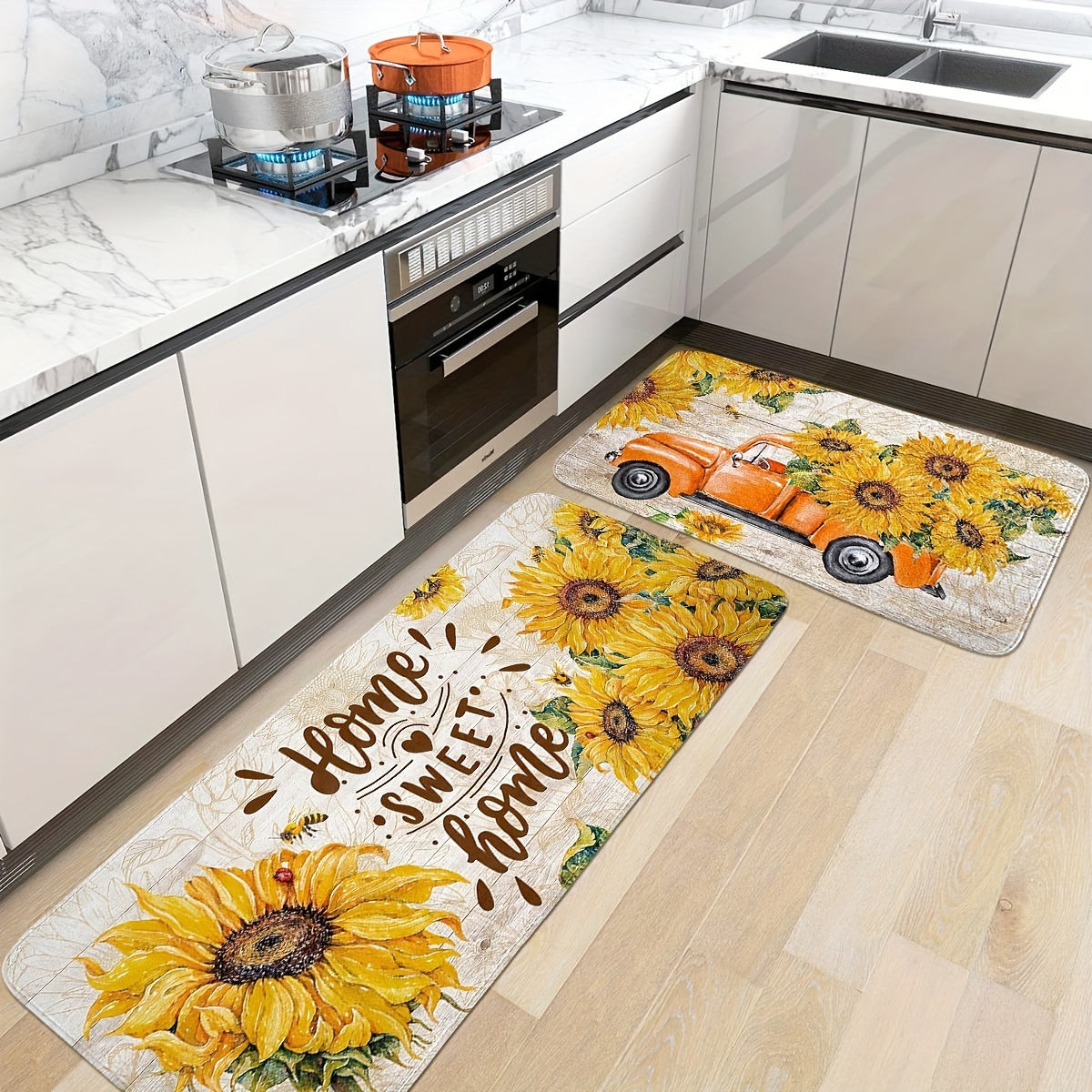 1pc Boho Girasole Anti Fatica Cucina Tappeti, Tappeti Imbottiti Antiscivolo  Assorbenti Vintage, Tappetino Lungo Striscia Impermeabile Resistente Alle  Macchie, Tappetini Comodi In Piedi, Soggiorno Camera Da Letto Bagno Cucina  Lavandino Lavanderia Tappeti