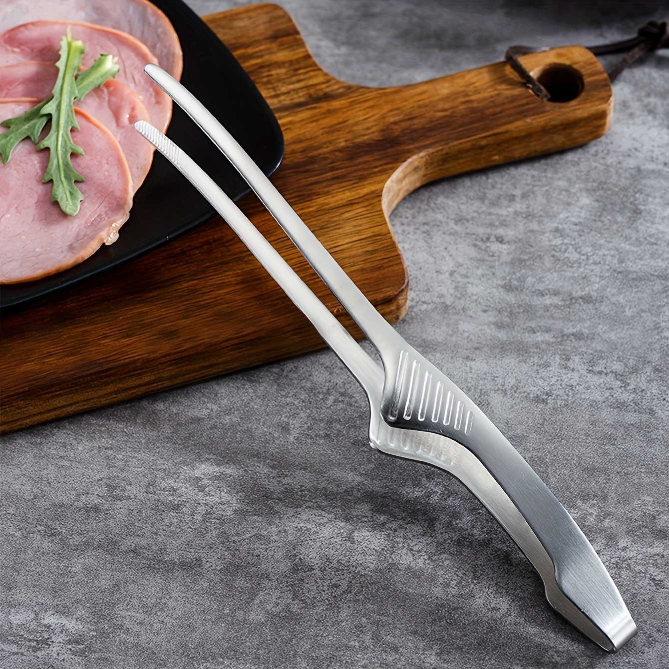 

1pc Stainless Steel Food Clip Barbecue Meat Clip Bread Barbecue Beef Steak Barbecue Japanese Cuisine Food Tong