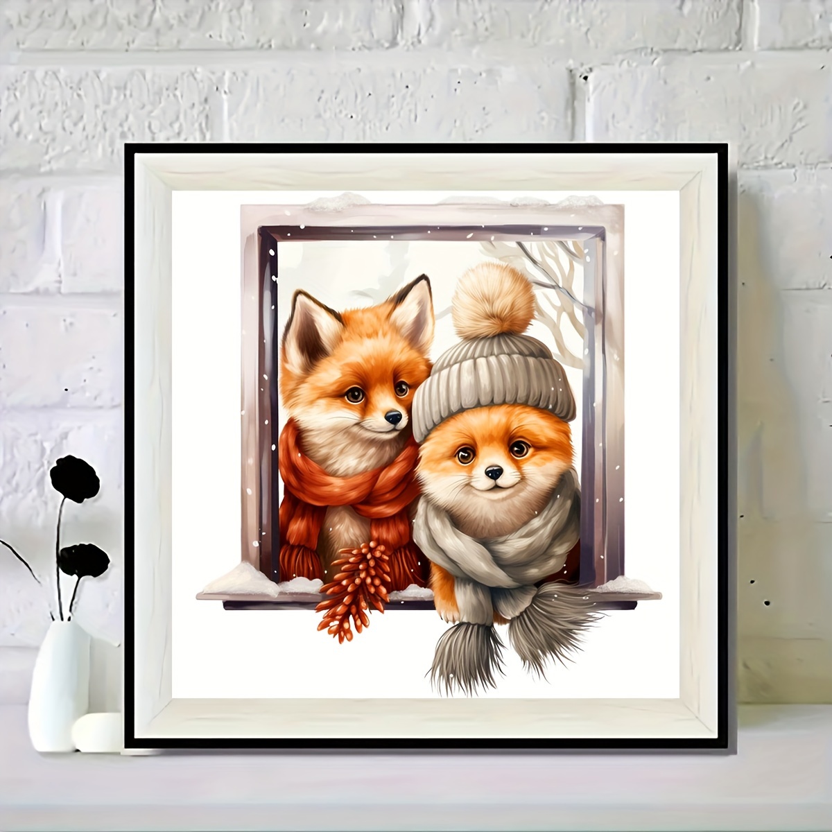 Fox Diamond Painting Kits 5d Cartoon Animals Artificial - Temu