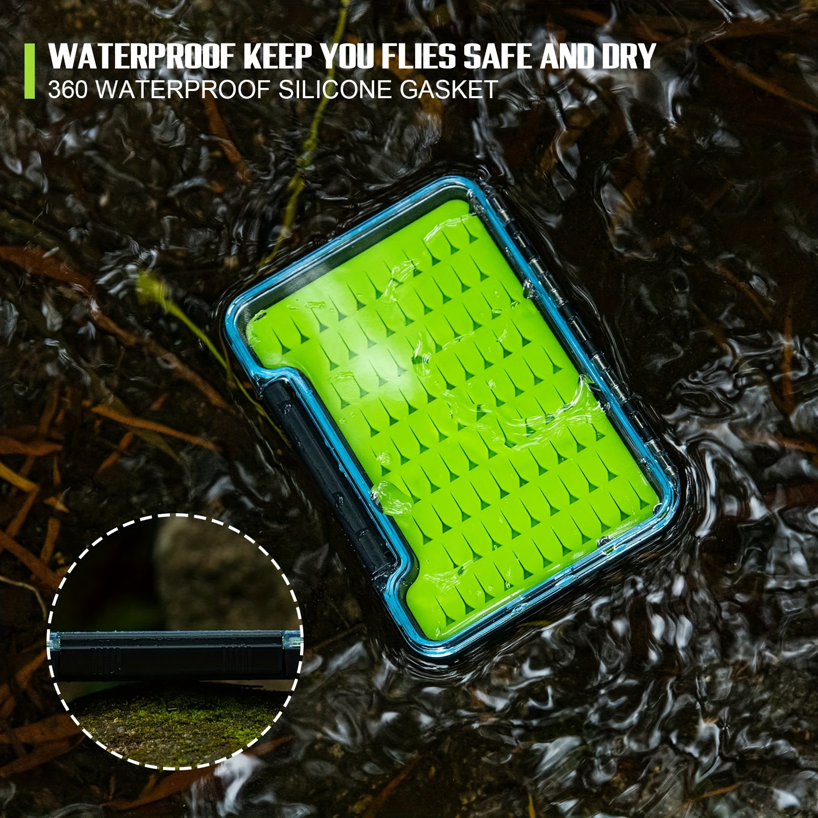 Waterproof Fly Fishing Tackle Box Floating Airtight - Temu