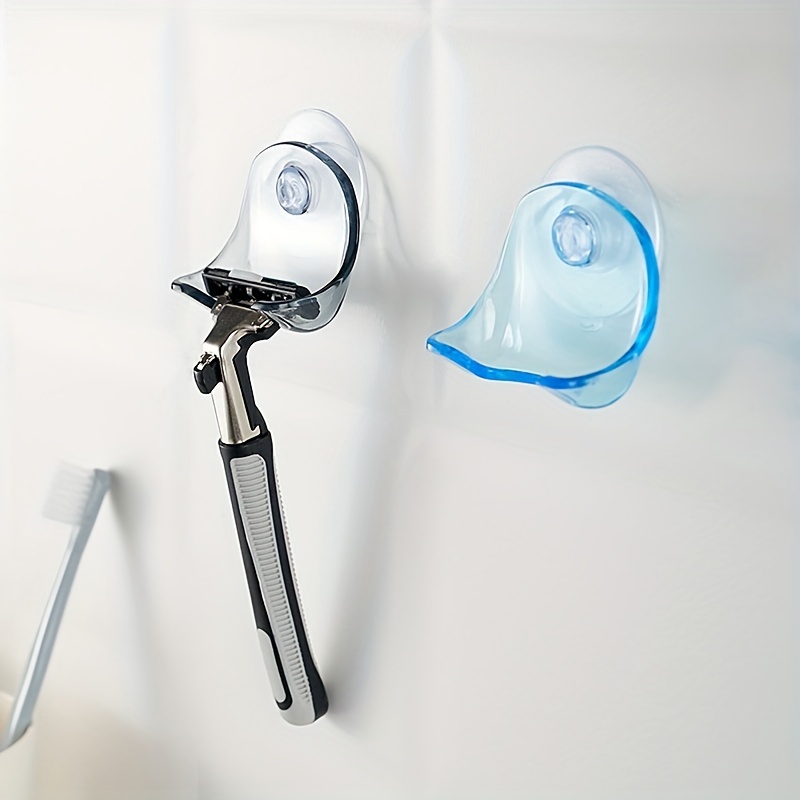 4 ganchos de ducha para el interior de la maquinilla de afeitar de ducha,  gancho de ducha de acero inoxidable para pared, gancho adhesivo de níquel