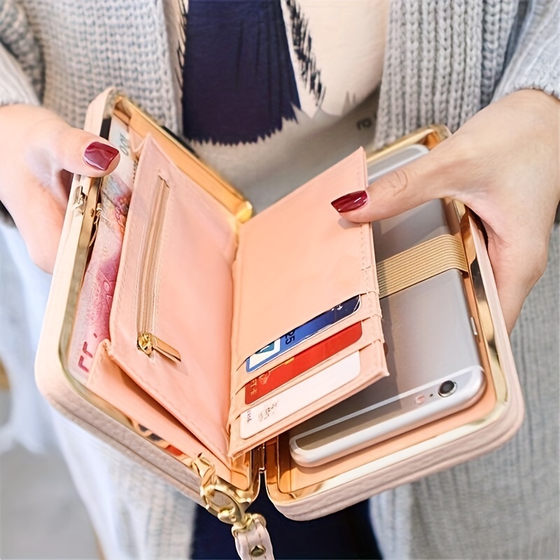 Elegant Bow Decor Phone Wallet Fashion Phone Case With Card Slots