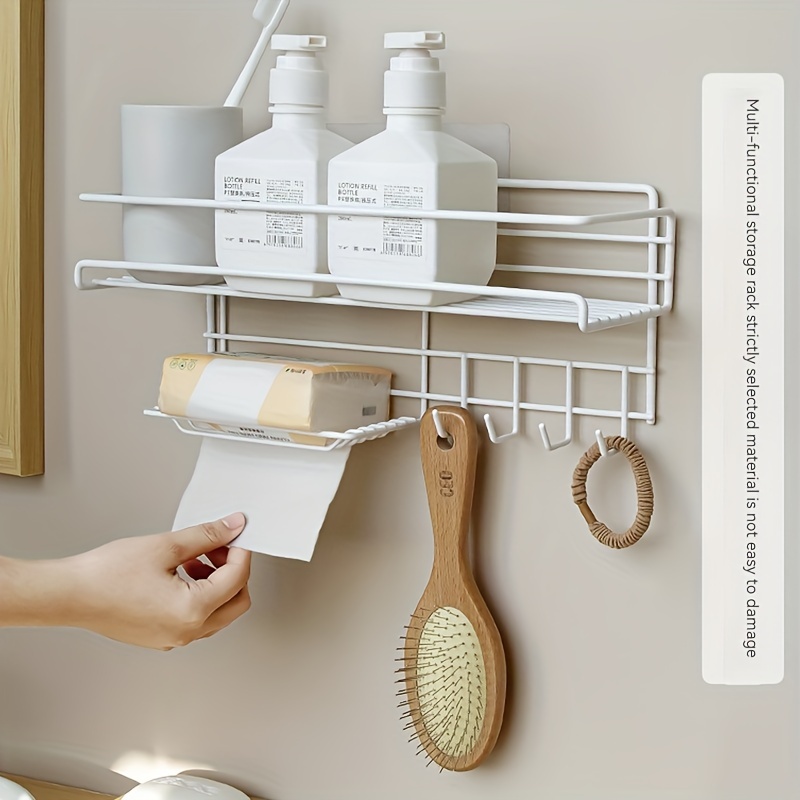 Bathroom Shower Caddy, Bathroom Shelf Wall Hanging Storage Organizer  Kitchen Rack with Shampoo, Soap Holder and