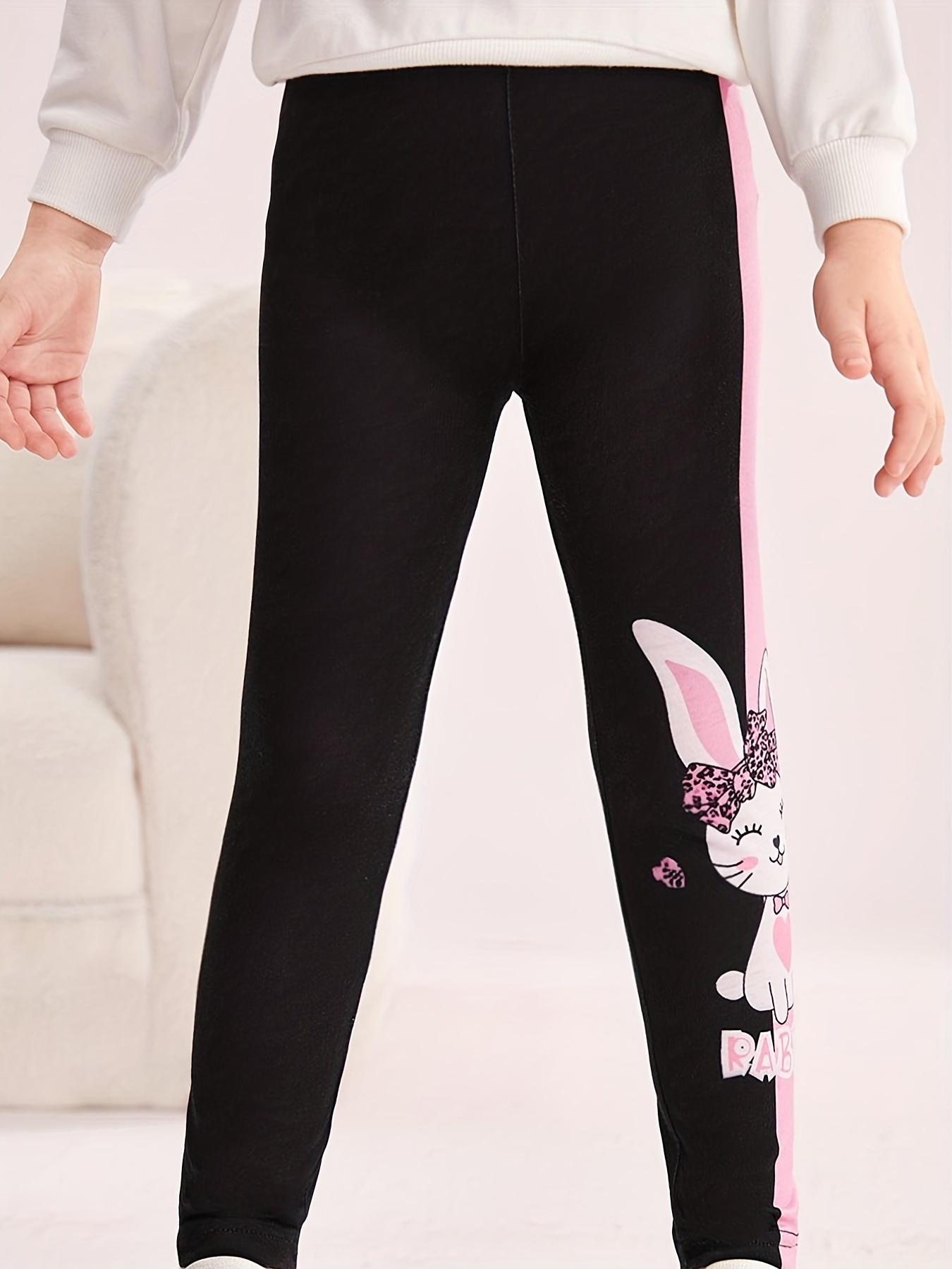 Spring Summer Thin Leggings For Girls Unicorn Pattern Pants Kids Cartoon  Printing Full Length Trousers 2