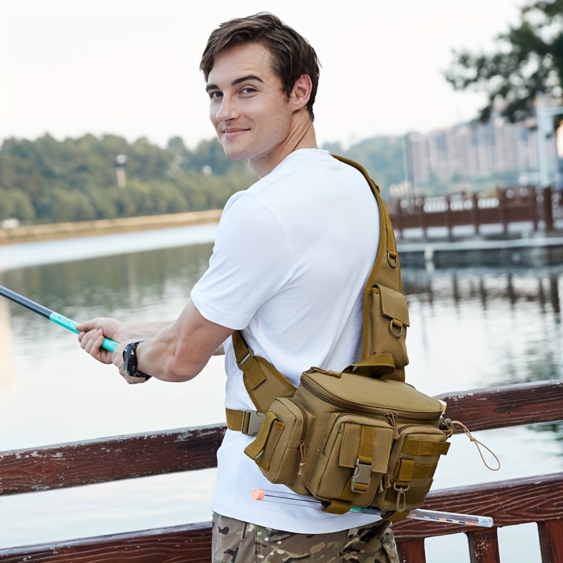 Outdoor Bags Men Fishing Tackle Bag Single Shoulder Crossbody