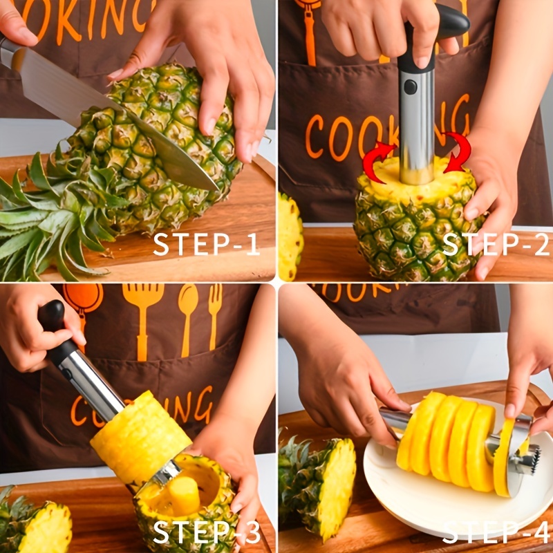 Pineapple Corer And Slicer Tool Pineapple Cutter Stainless - Temu