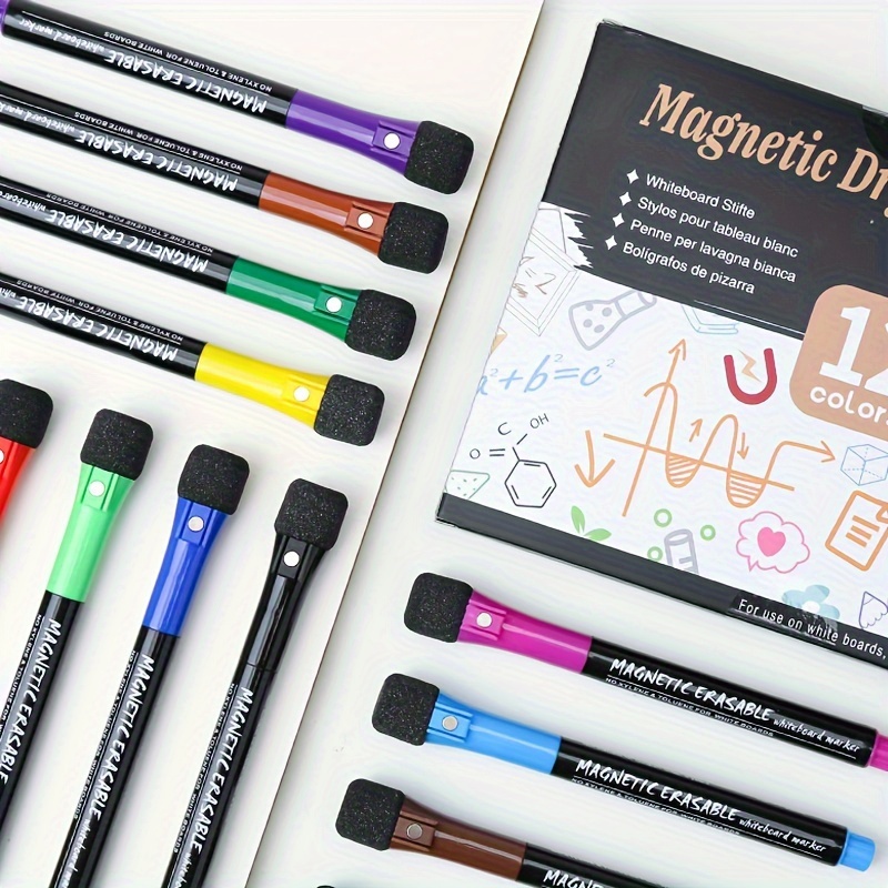 4pcs Whiteboard Pen Easy Clean Maker Erasable Pens Office Teacher