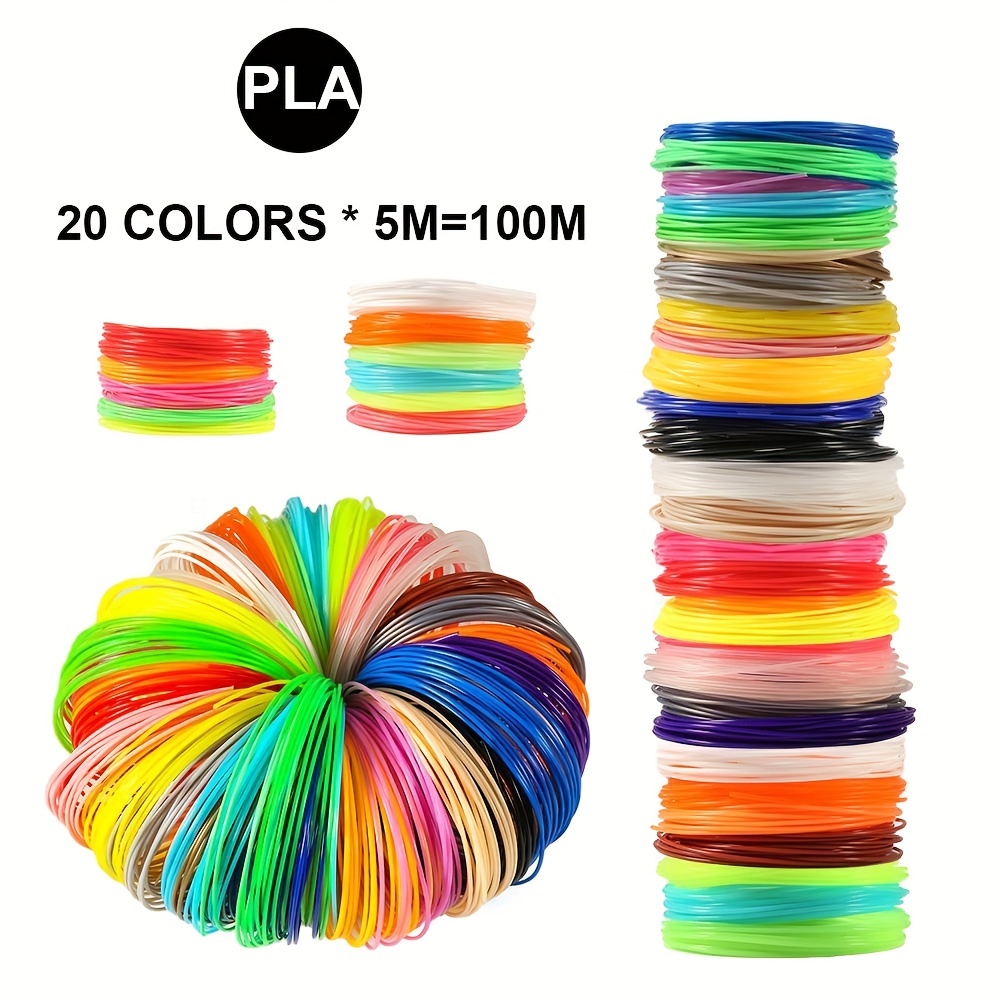 PLA Plastic for 3d Pen 100 Meter with 20colors 3D Printer Filament