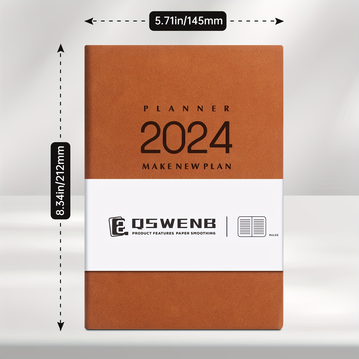 2024 Weekly And Monthly Plan Book With 5 Label Stickers For - Temu