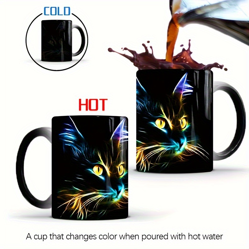 Magic Coffee Heat Sensitive Mug, Battery Charging Design, Color Changing Heat Cup, 11