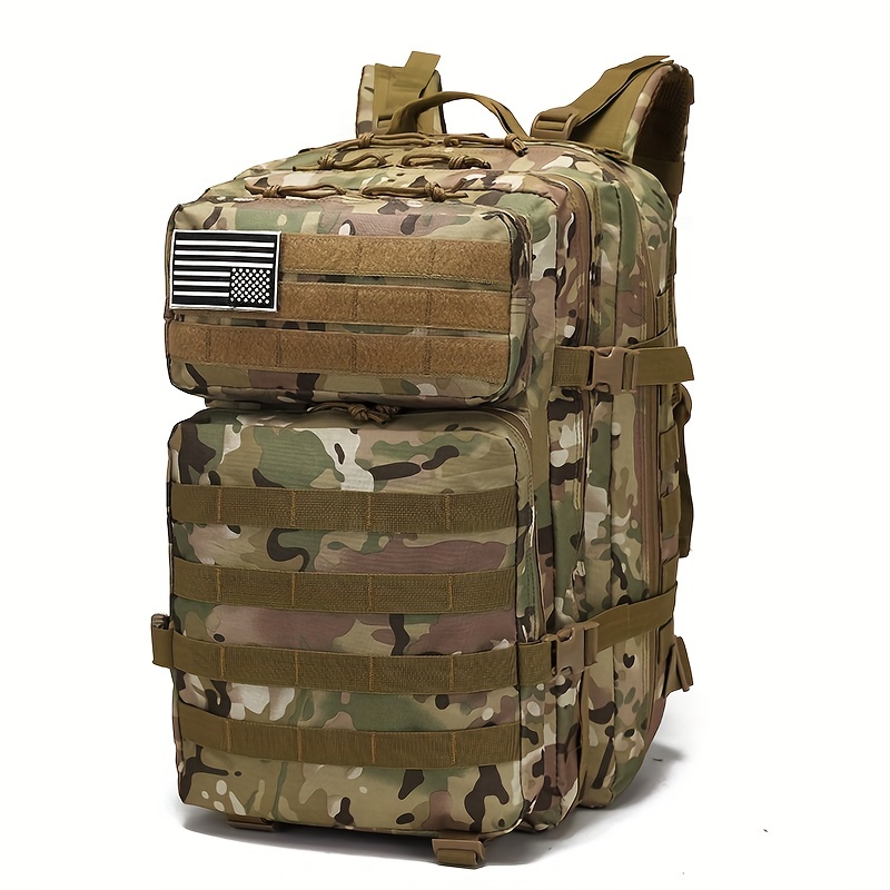40L Military Tactical Backpack Large Army 3 Day Assault Pack Molle Bugout  Bag Rucksack (Tan)