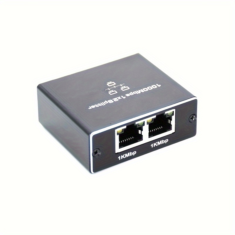 Répartiteur de câble Ethernet 1000 Mbps 1 à 2 Adaptateur
