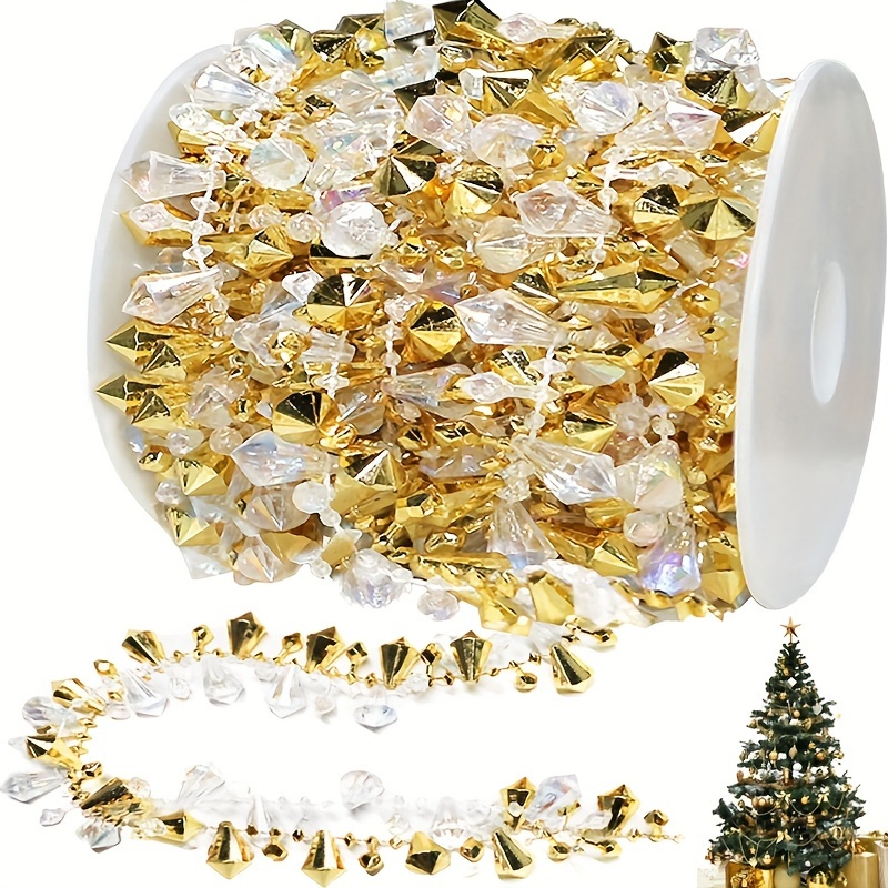Christmas Wreath Christmas Tree Gold Beads Decoration - Temu