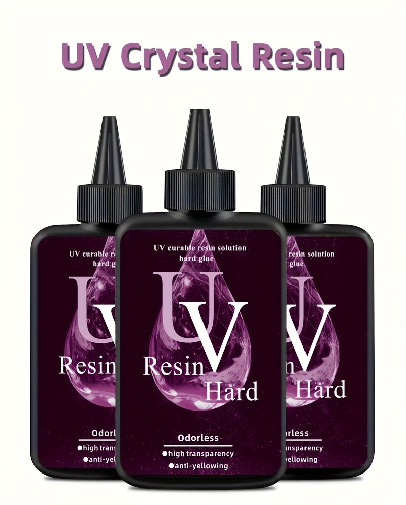 Resina UV, resina de curado UV ultravioleta transparente, resina epoxi UV  activada por luz solar dura y transparente para fundición y revestimiento  de