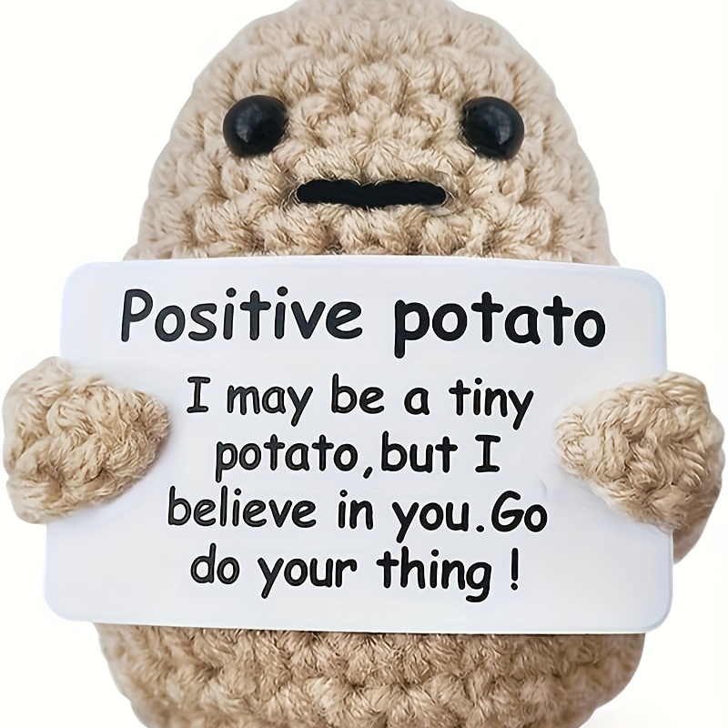 Mini Fun Fun Positive Potato Cute Crochet Potato Creative - Temu
