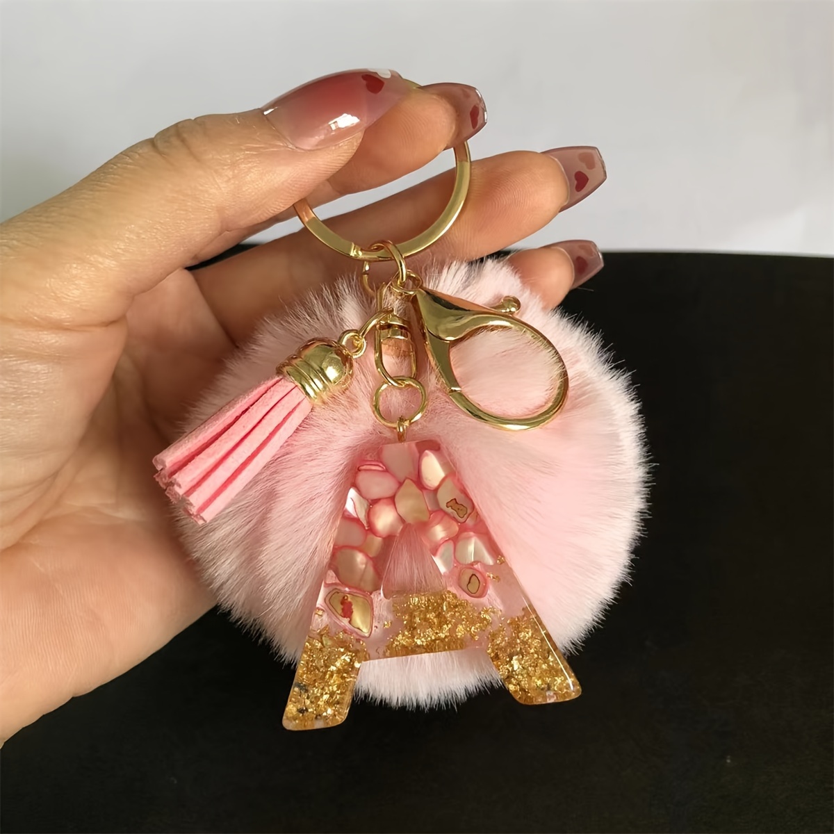 Alphabet pom clearance pom keyring