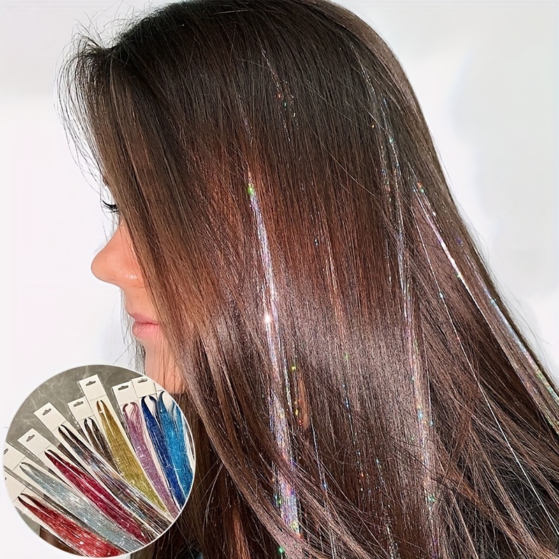 CLEARANCE! 8 Colors 1600 Strands Hair Tinsel Kits Glitter Hair