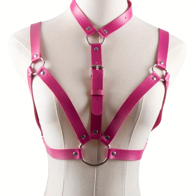 Leather Harness Set Women Lingerie Adjustable Body Suspender Chest