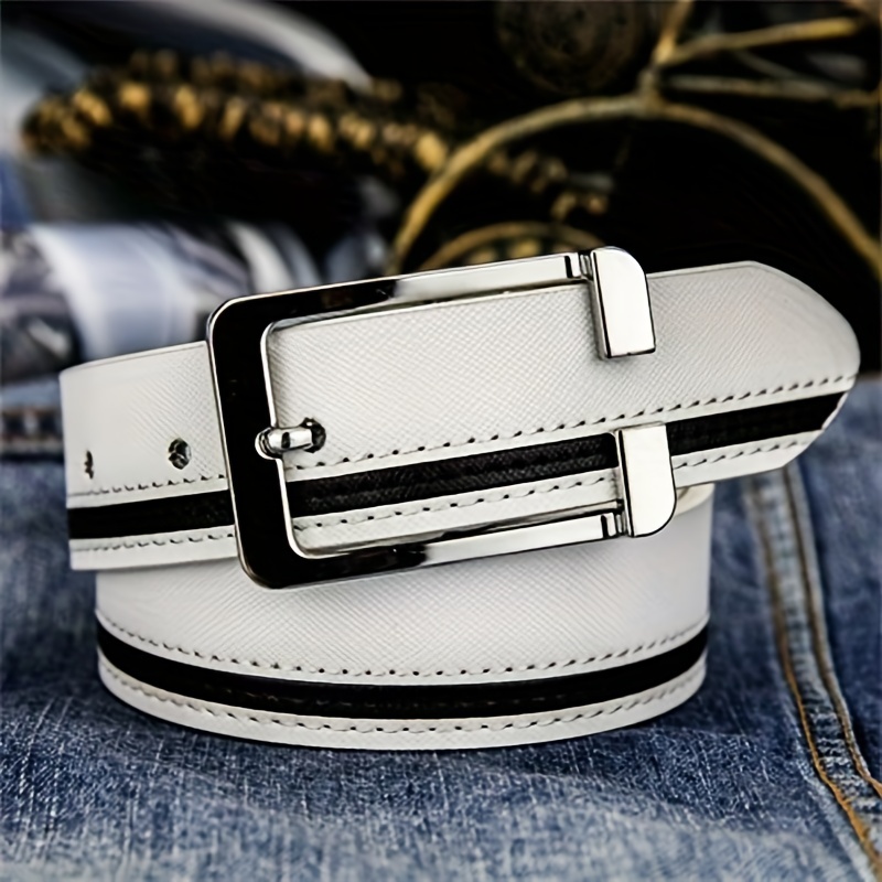 

1pc Leather Buckle Belt, Casual Fashion Belt Clothing Collocation For Men, Ideal Choice For Gifts