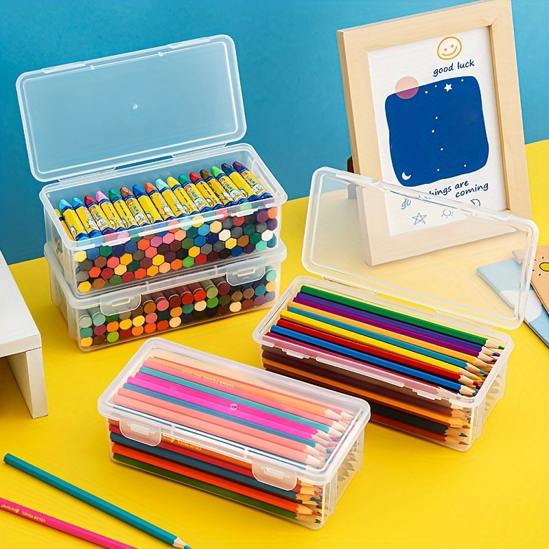 Large Pencil Box Hard Pencil Case Organizer Durable Plastic - Temu