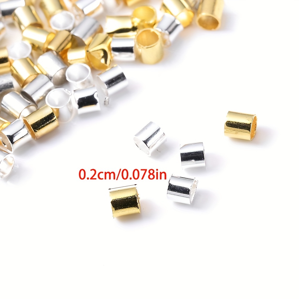 Lot Gold Color Ball Crimp End Beads Stopper Spacer Beads For - Temu