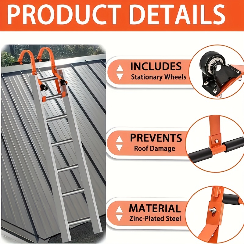Ladder Roof Hook Wheel Heavy Duty Steel Ladder Stabilizer - Temu Oman