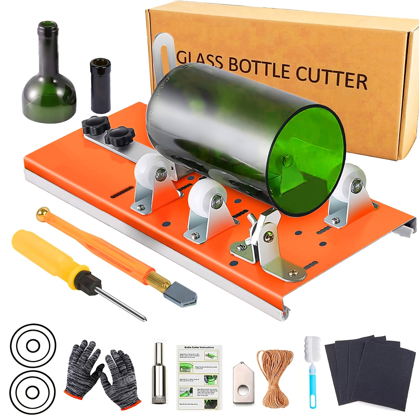 Pc Glass Bottle Cutter Beer Bottle Cutting Machine Diy Bottle Cutter Tools  Kit With Accessories For Cutting Wine Beer Liquor Whiskey Alcohol Champagne