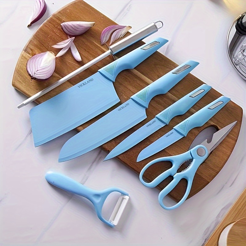 Knife Set Stainless Steel Kitchen Knife Set Super Sharp - Temu
