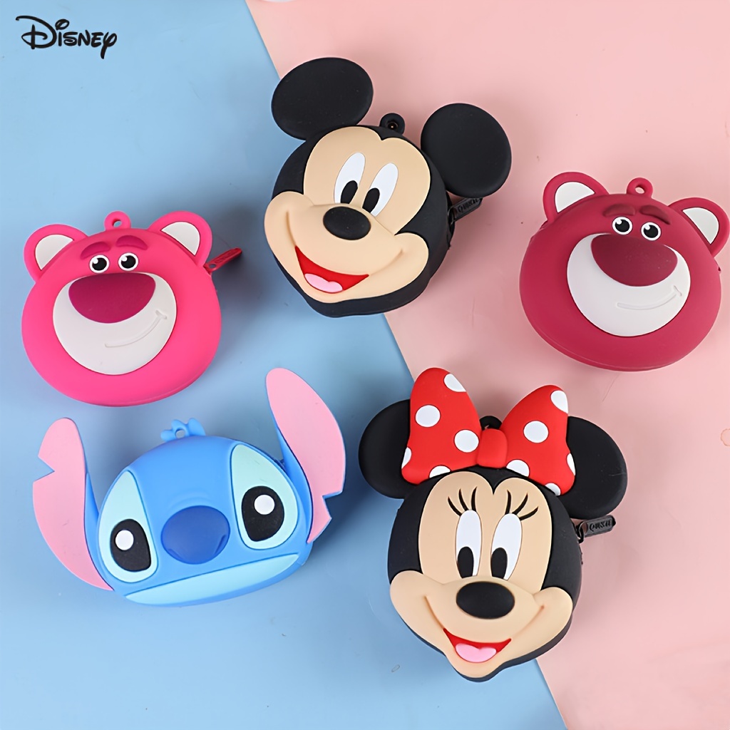 Porte-clés Stitch Disney pour femme, mini sac à langer pour fille,  accessoires de clé de voiture, nœud Minnie mignon, pendentif
