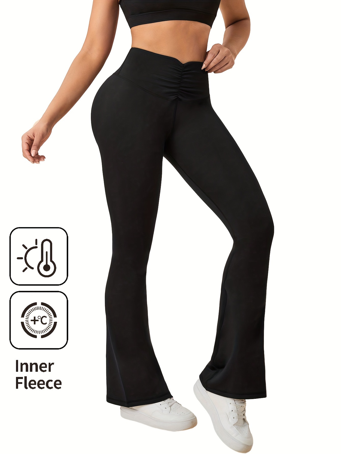 Women's High Waist Bootcut Yoga Pants Pockets Stretchy - Temu