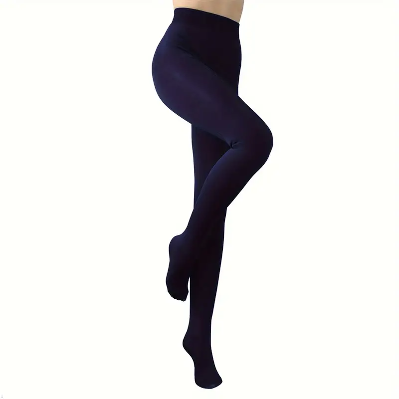 Opaque Elastic Tights High Waist Solid Slim Leggings Women's