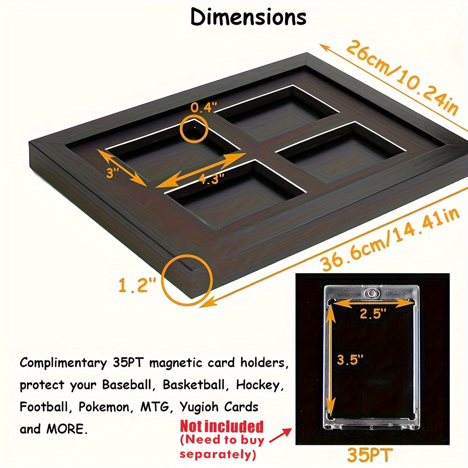 Trading Card Display Case Baseball Card Display Case Wall - Temu