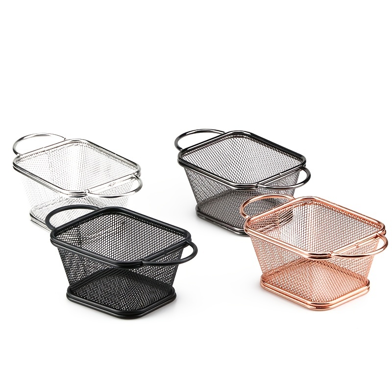 Stainless Steel Square Fine Mesh Strainer Frying Basket Strainer