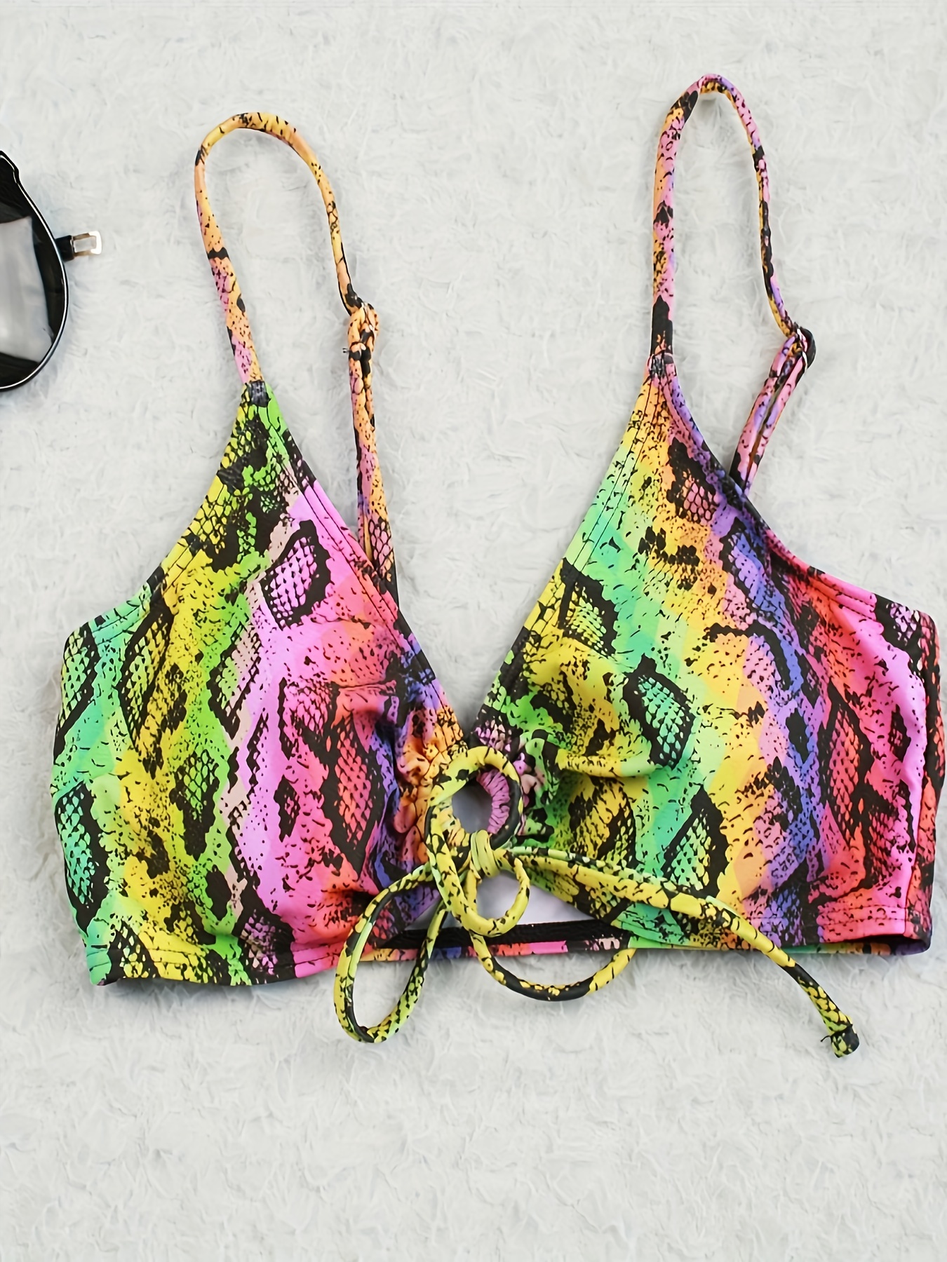 2023 Snake Print Monokini Textured Swimsuit For Women Sexy Hollow