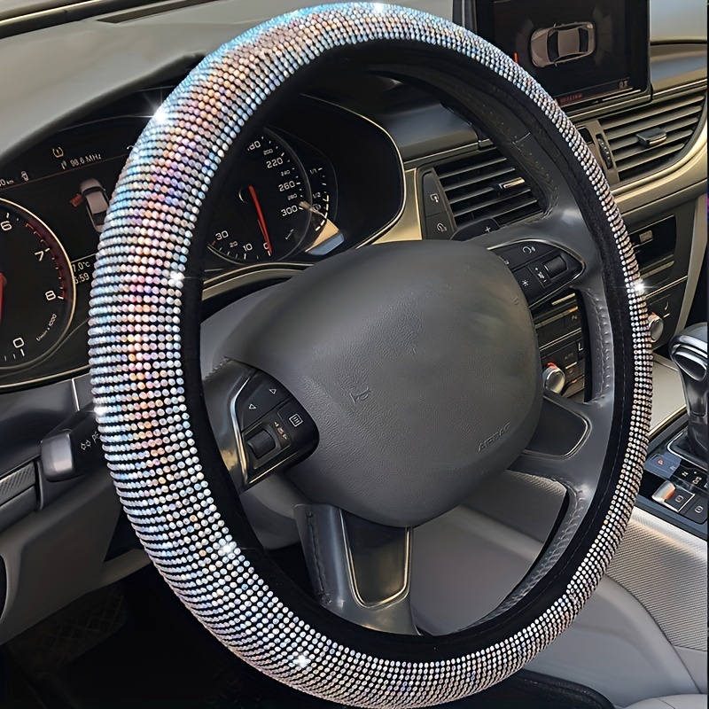 Bling Car Accessories Set For Women Bling Steering Wheel - Temu