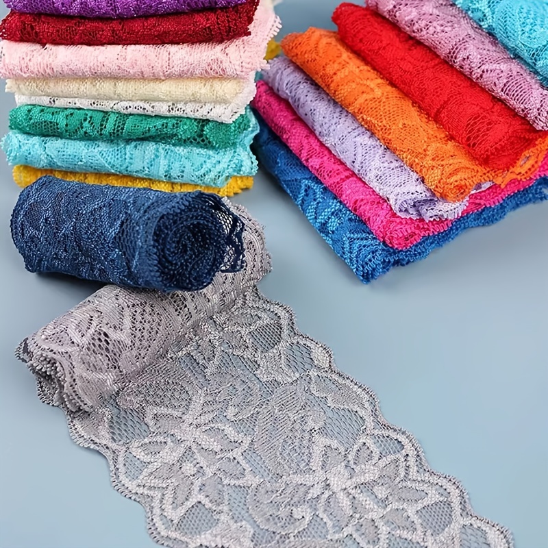 2 Yards Colorful Elastic Lace Ribbon Diy Handmade Crafts - Temu