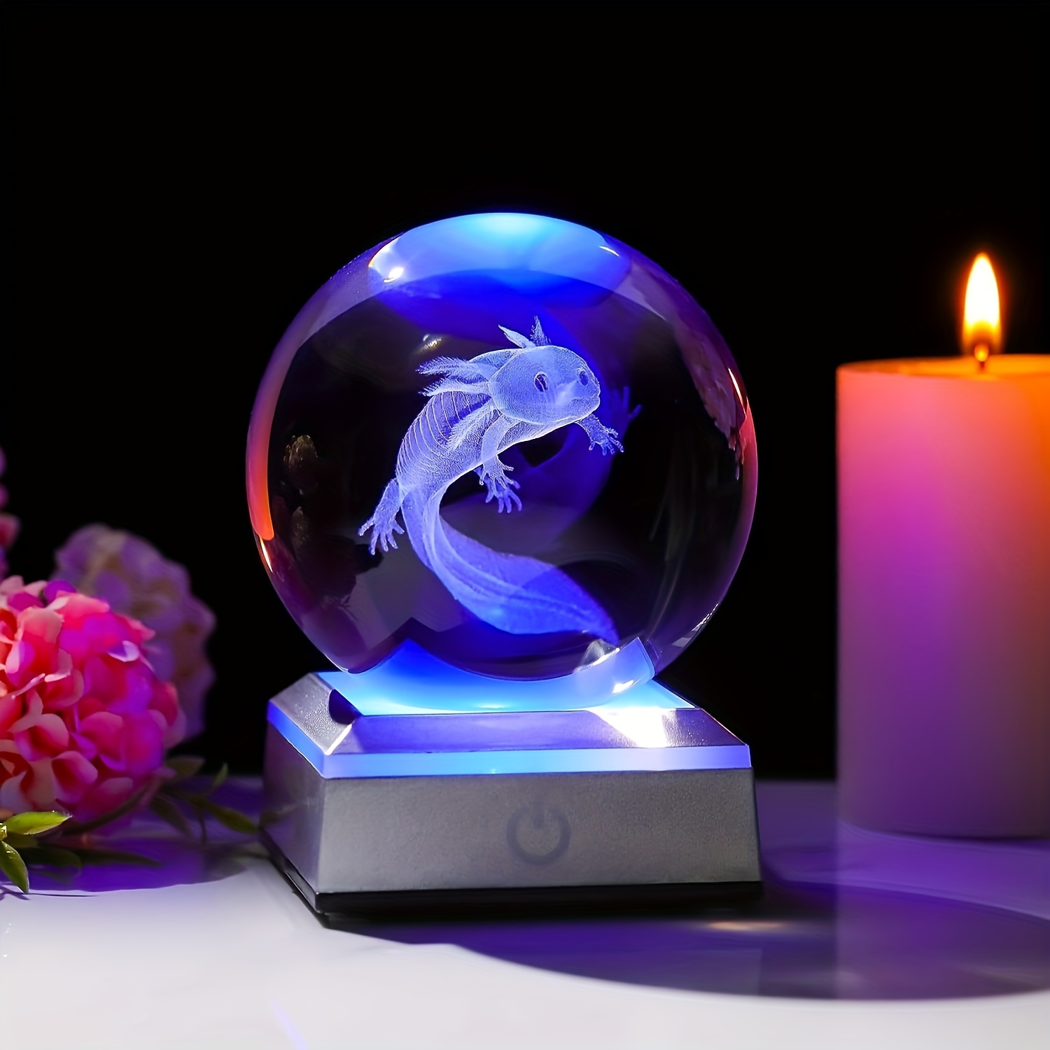 Axolotl Gifts 3D Axolotl Lamp Night Light 3D Illusion lamp for Kids, 16