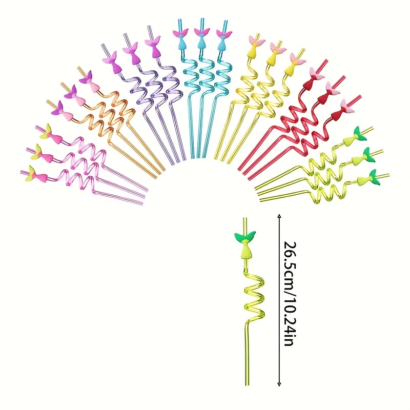 Straw Butterfly Drinking Straws With Brush Reusable Spiral - Temu