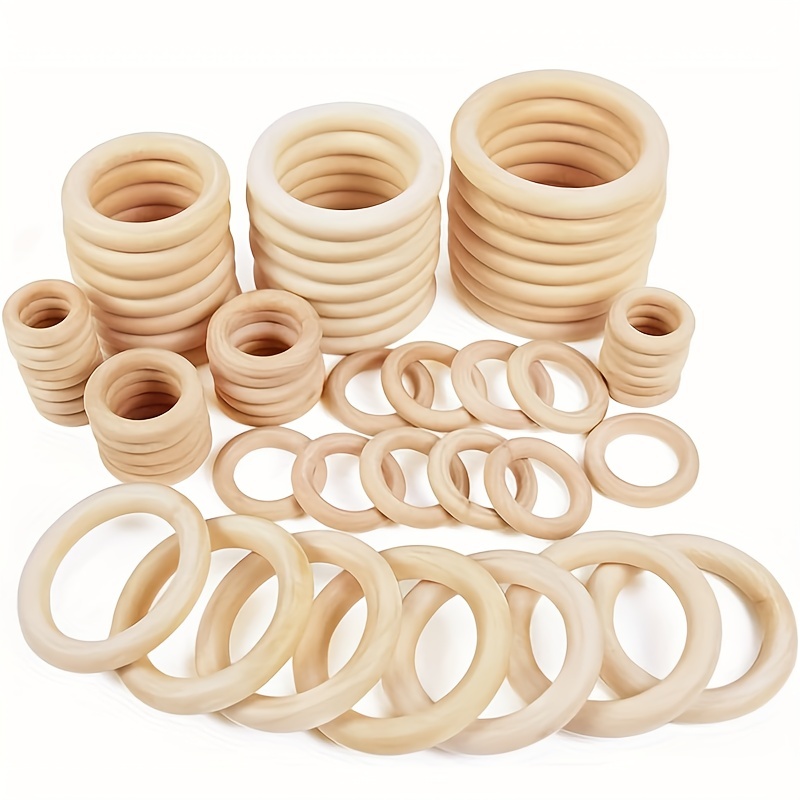 Nature Wooden Rings 8 Sizes Wood Rings Crafts Macrame Rings - Temu