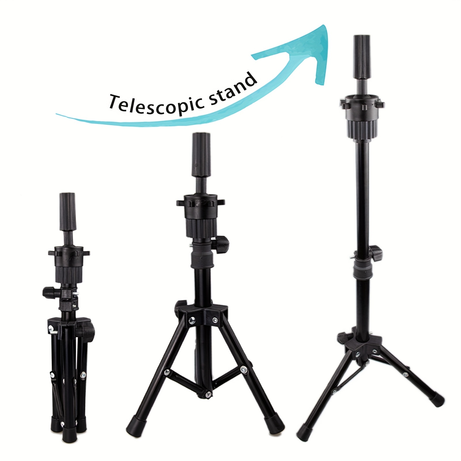 Wig Stand Tripod With Head Wig Tripod Stand With Mannequin Head Included  Wig Stand Frame Wig Head Training Head Bracket Easy to Operate