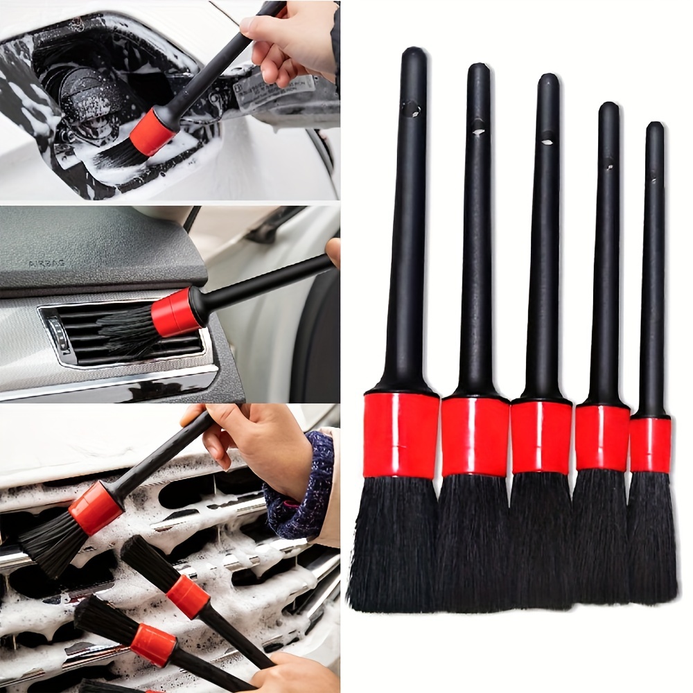 

5pcs Car Detailing Cleaning Brush Dashboard Cleaning Tools For Car Exterior Interior Air Vent Automotive Brushes Cleaning Kit