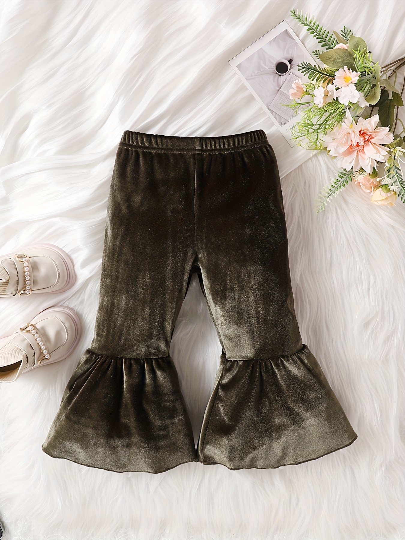 Boho Style Bell Bottom Pants for Baby Girls