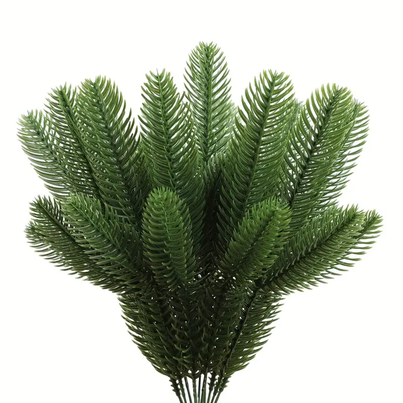 20PCS Christmas Artificial Pine Greenery Floral Picks, Evergreen Faux Fir  Branch Xmas Greenery Pines Twig Stems For Holiday Arrangement Wreath Garland