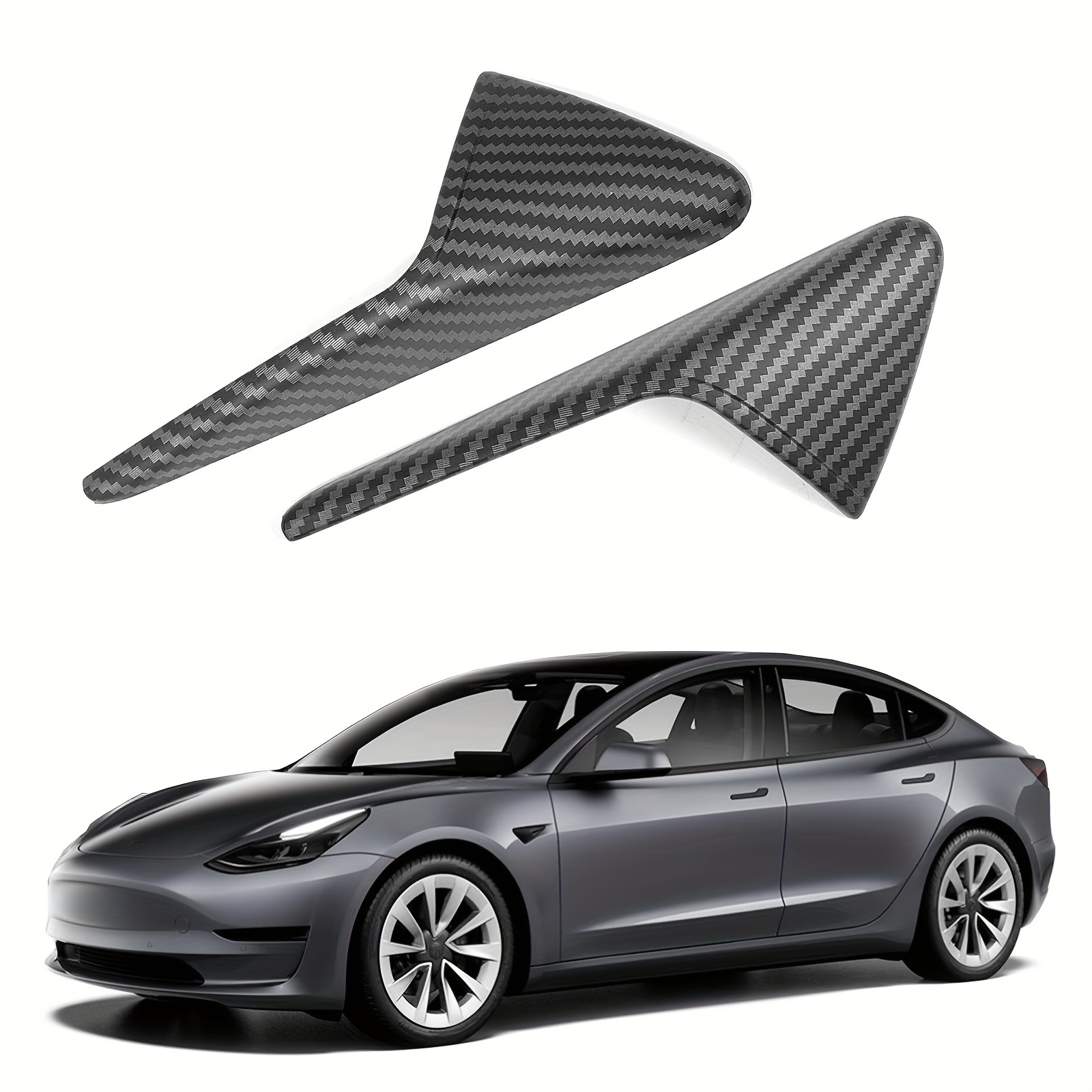 Für Tesla Modell 3/Y/X/S Seite Kamera Schutz Abdeckung Carbon