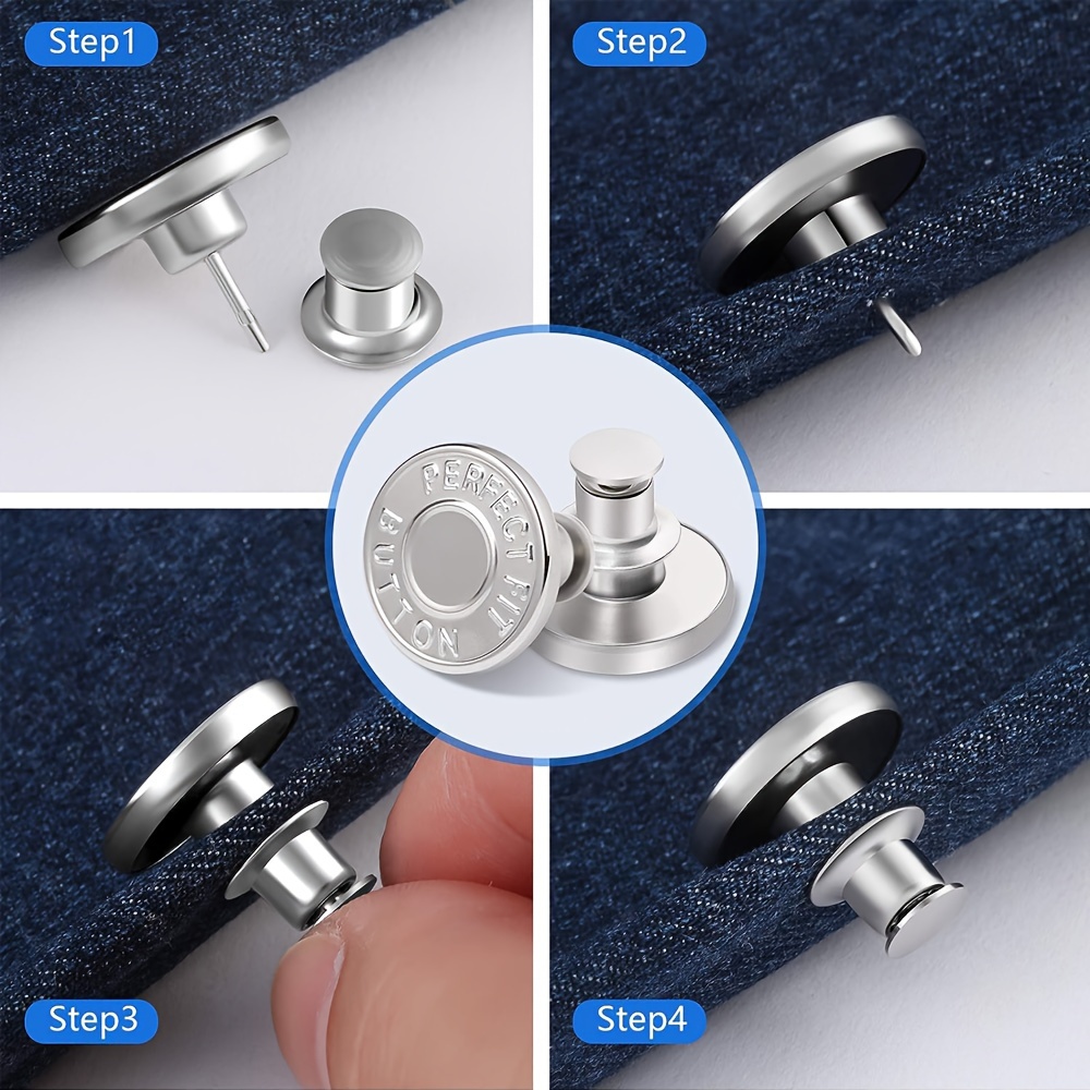 Detachable Jeans Pins Buttons Snap Fastener Sewing free - Temu