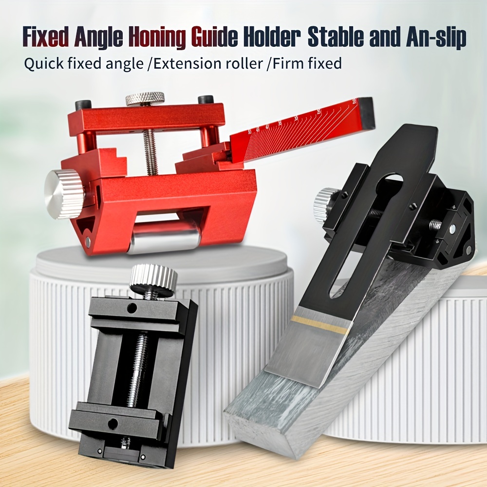 Honing Guide and Angle Tool Set - Chisel Sharpening Jig & Knife Sharpener  Angle Tool Kit for Knives and Wood Chisels 