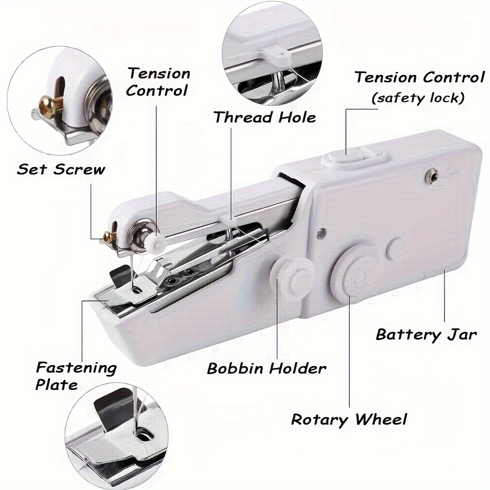 Portable Handy Stitch Battery Power Handheld Sewing Machine
