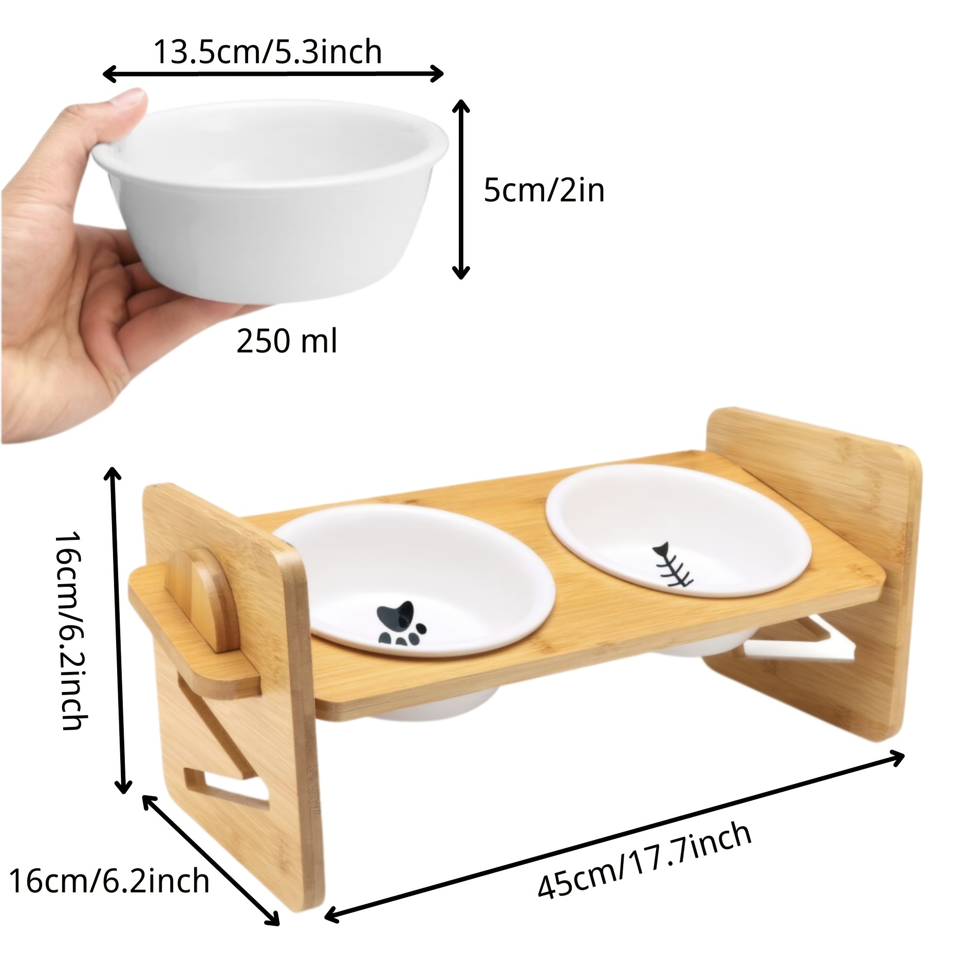 Adjustable Wooden Dog Bowl Stand Perfect For Small - Temu